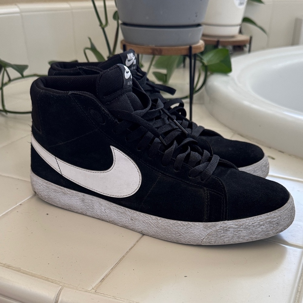 Nike Black and White High-Top Sneakers